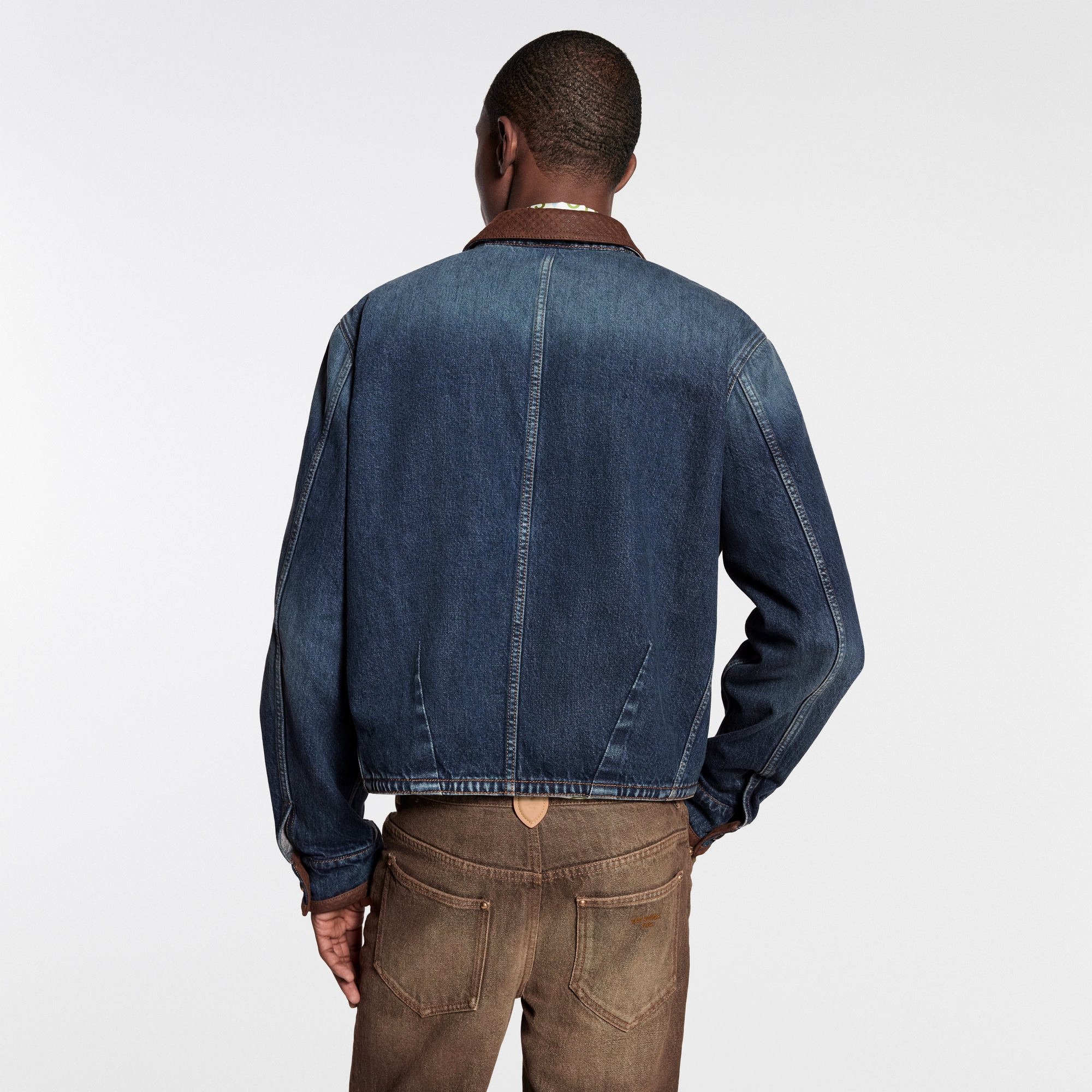 Denim Jacket With Leather Signature Details - New - For Men